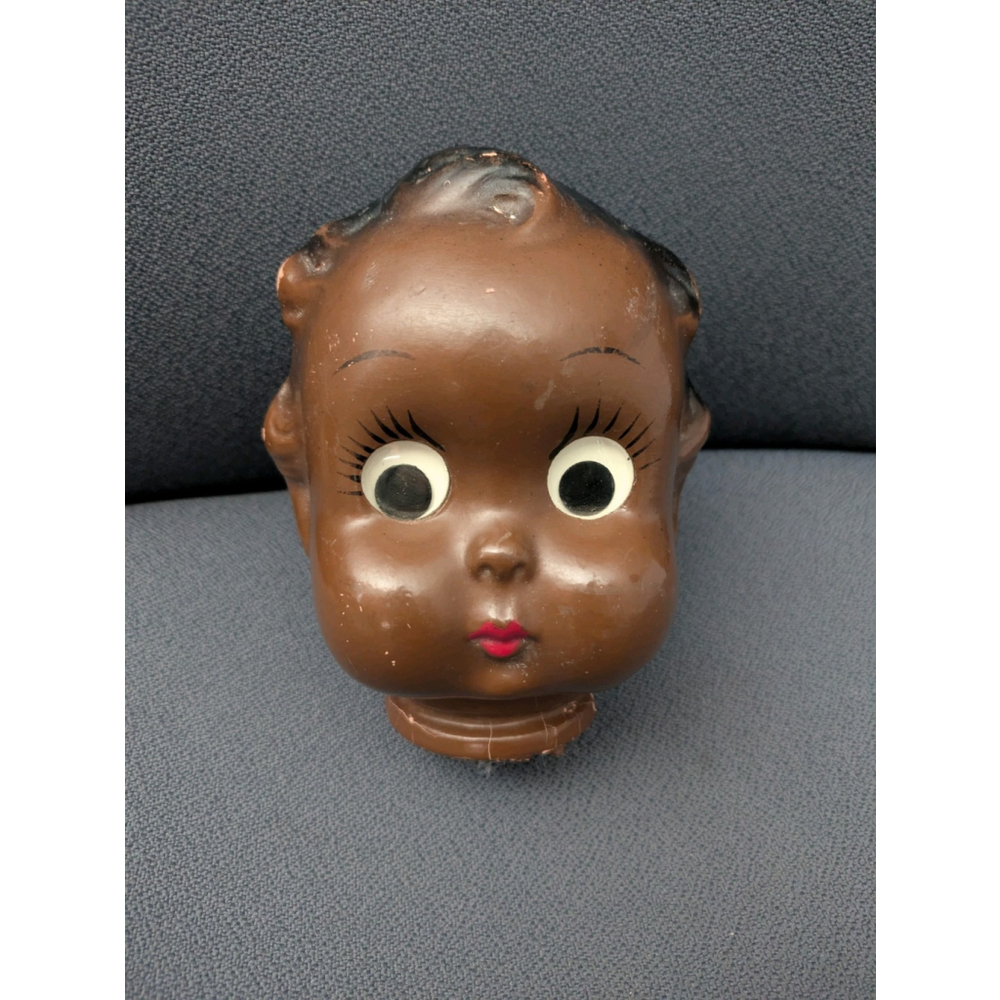 RARE Vintage African American 1930's Ralph Freundlich Goo Goo Eyes Doll Head